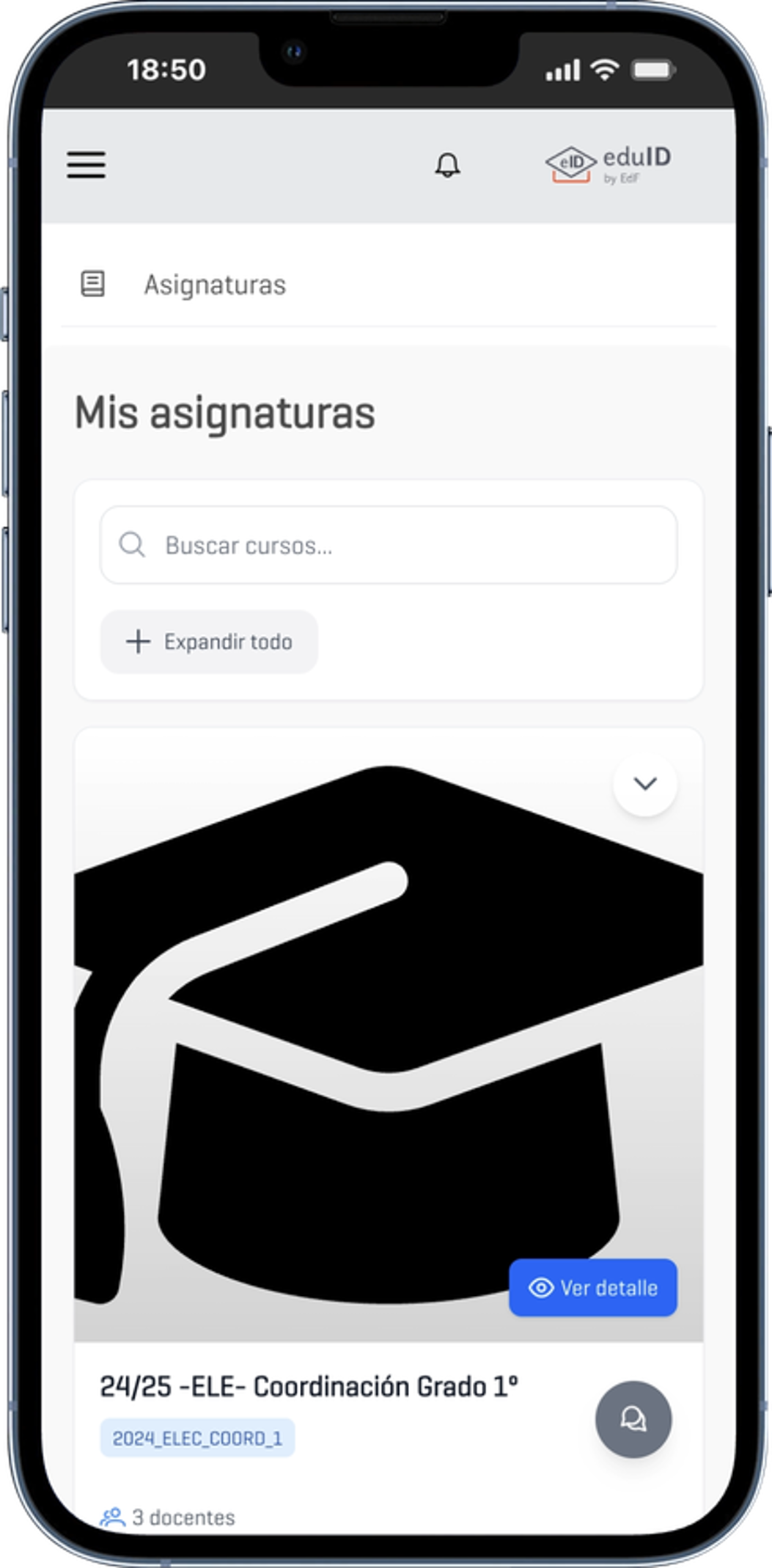 Listado de asignaturas